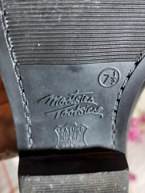 Vintage Mootsies Tootsies Black and Red Leather Slip-On Loafers - Picture 7 of 7